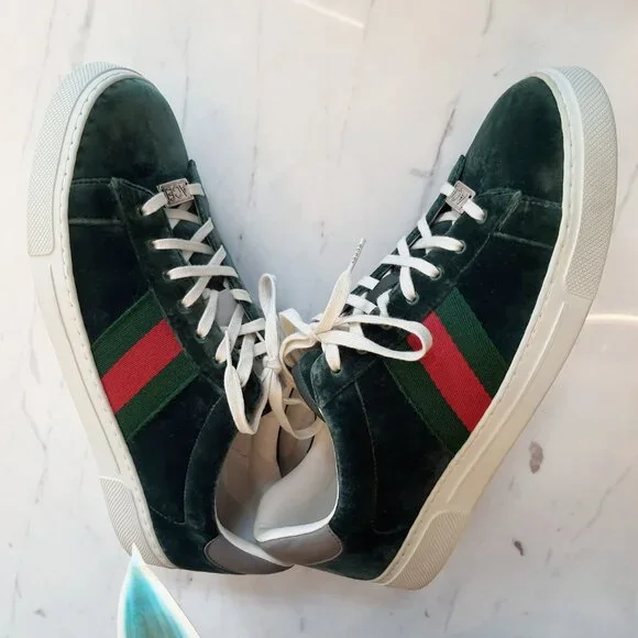 GUCCI new sneakers Ace 'Green Velvet' 757893